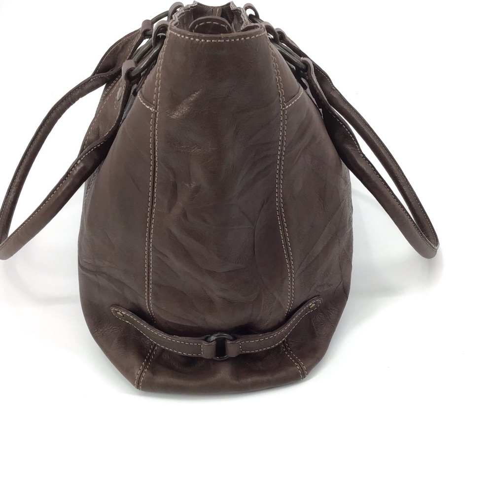 J Jill Brown Textured Embossed Leather Tote - Picture 15 of 16